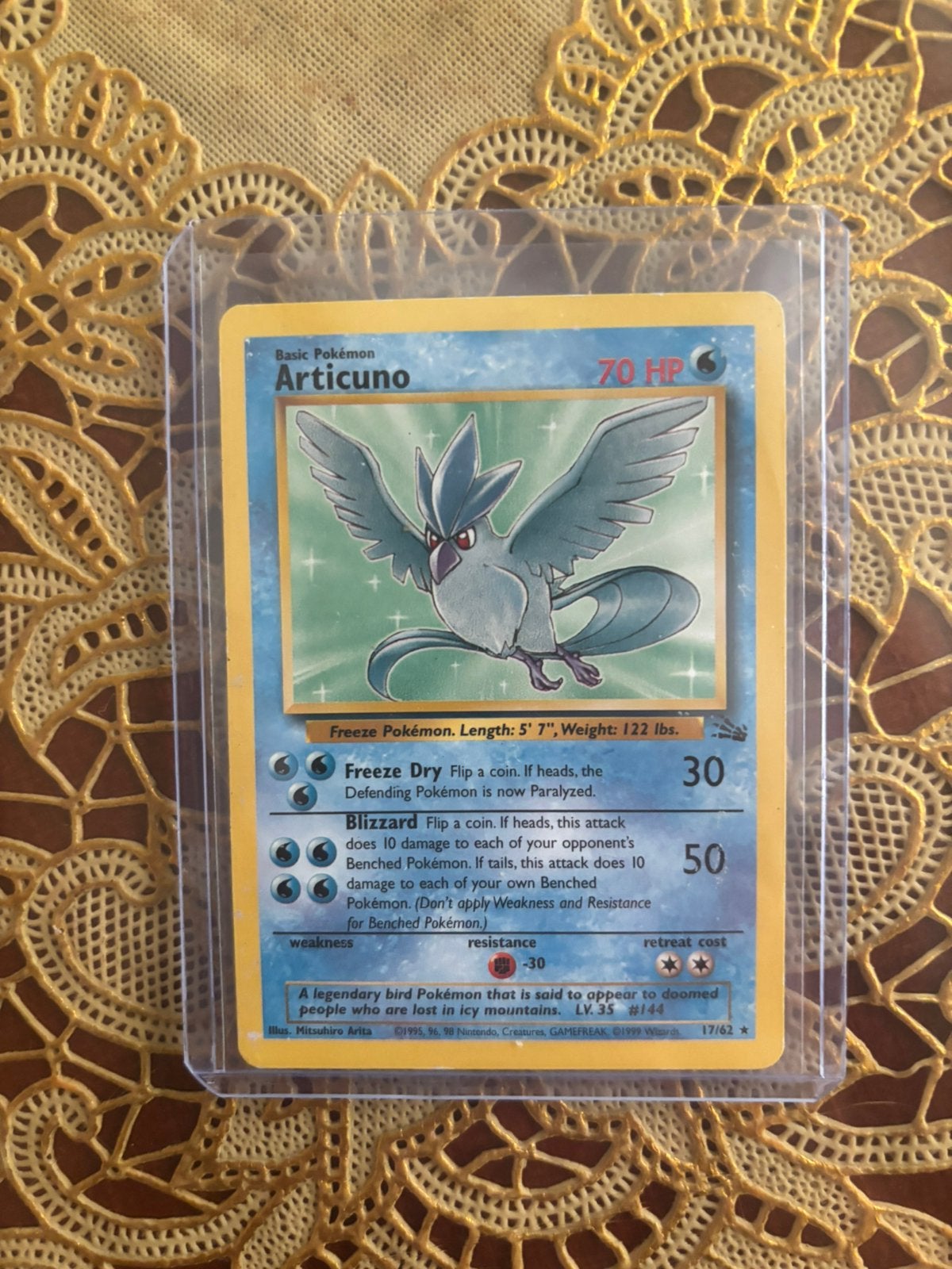 Articuno fossil pokemon kaart, Verzenden, Zo goed als nieuw