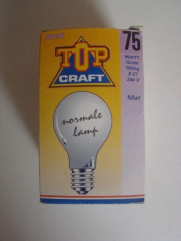 gloeilamp   ~   standaardlamp  “Top Craft”, Gloeilamp, 60 watt of meer, Nieuw, E27 (groot)