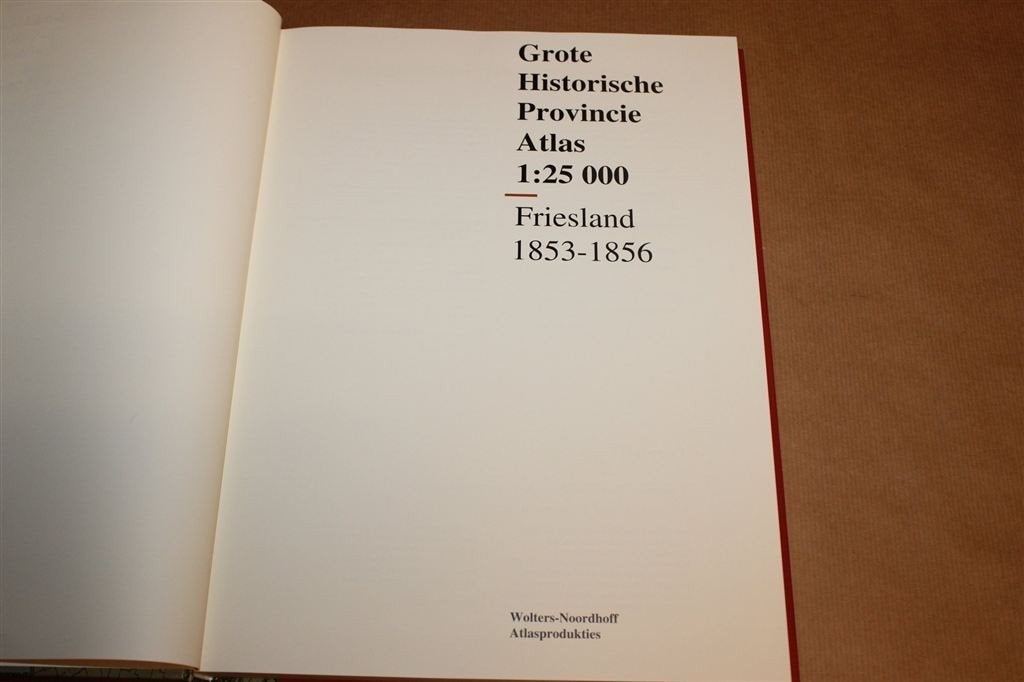 Grote Historische Provincie Atlas — Friesland 1853-1856, Gelezen, Verzenden, Landkaart, 1800 tot 2000