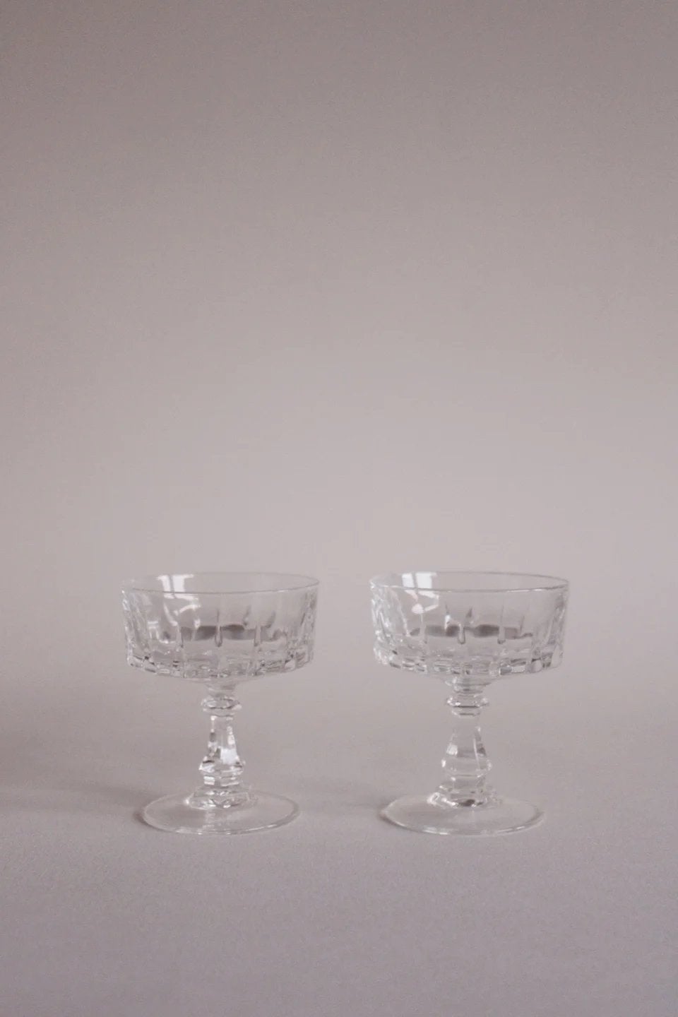 3X SET VAN 2 VINTAGE KRISTALLEN LIKEURGLAZEN, Ophalen of Verzenden