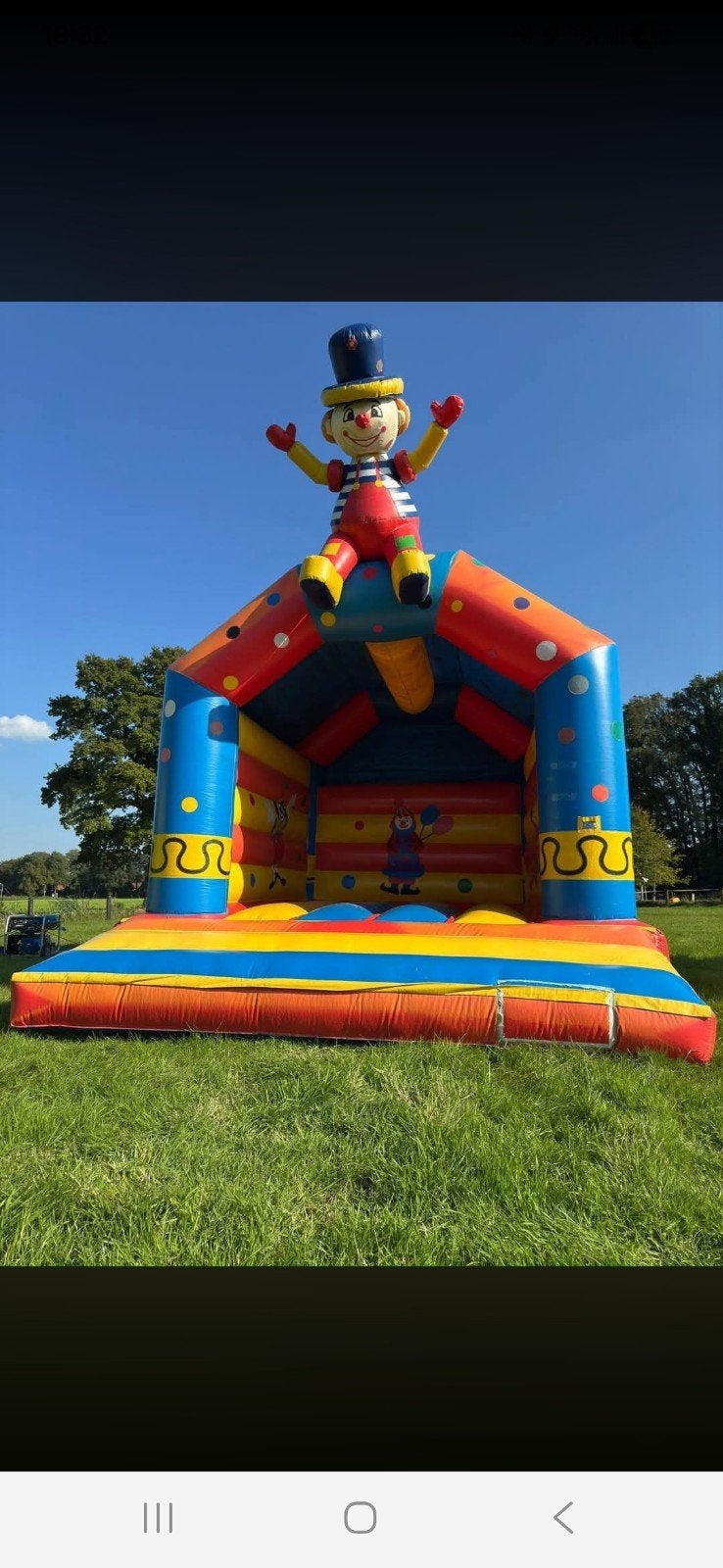 springkussen clown, Kinderen en Baby's, Speelgoed | Buiten | Springkussens, Gebruikt, Ophalen