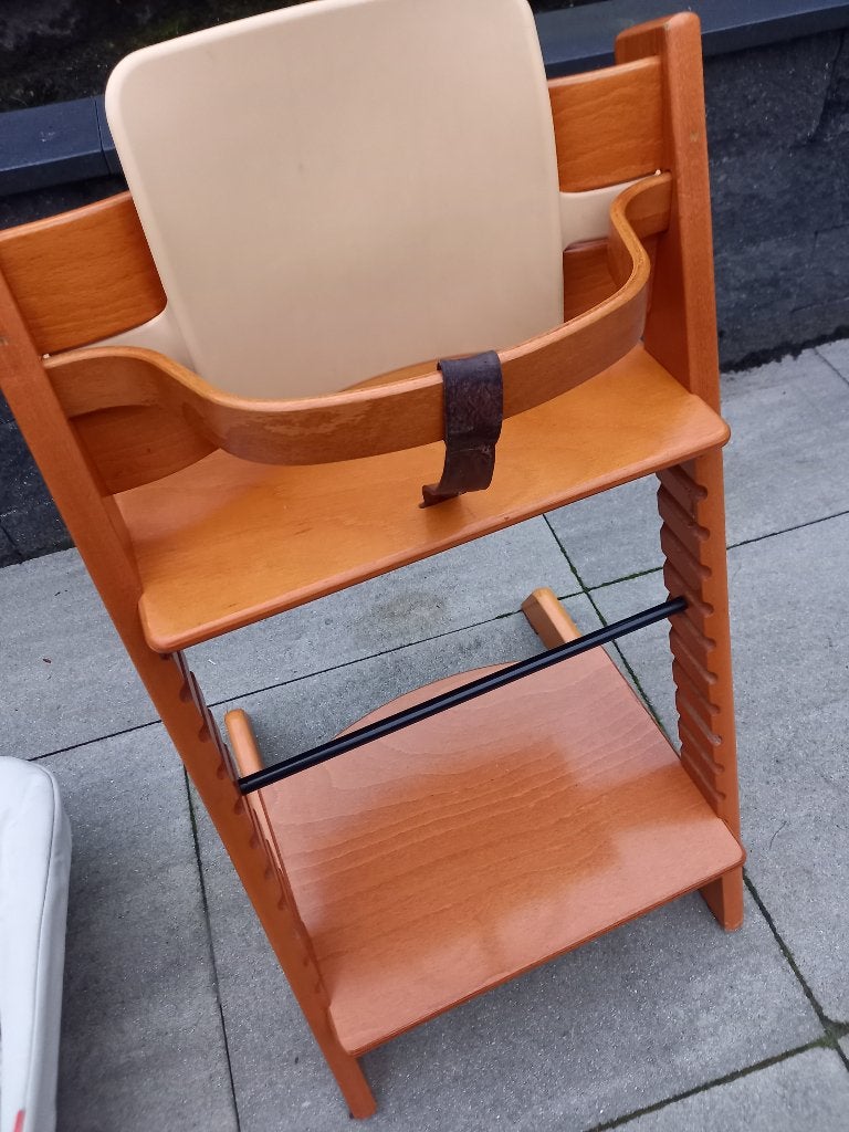 Stokke Tripp Trapp stoel, met newbornset en babyset, Ophalen, Gebruikt, Meegroeistoel, Stoelverkleiner