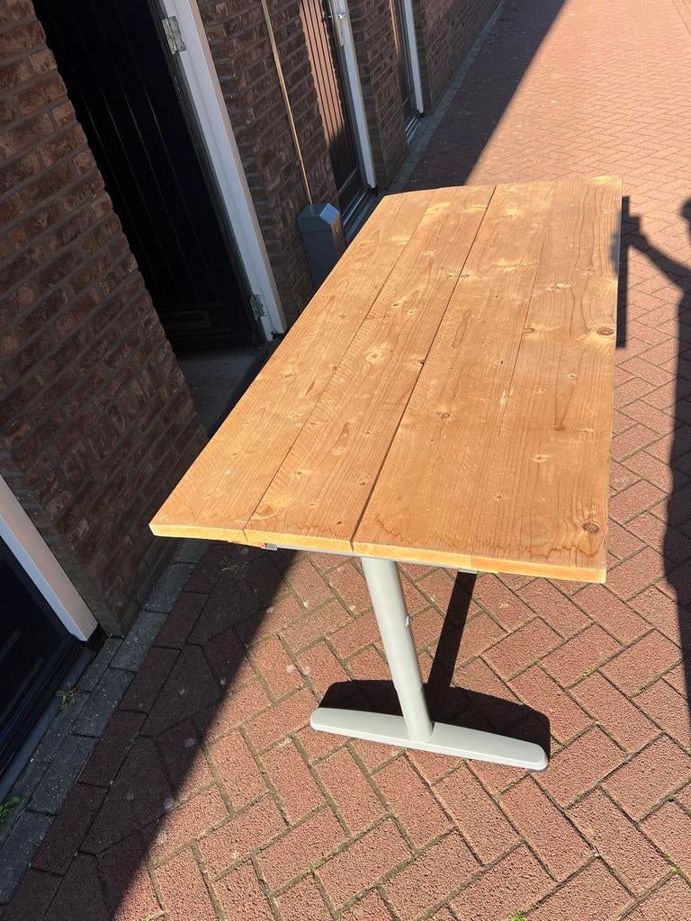 Ikea Gallant bureau met steigerhouten blad, Huis en Inrichting, Bureaus, Gebruikt, Hout, Ophalen of Verzenden, Industrieel