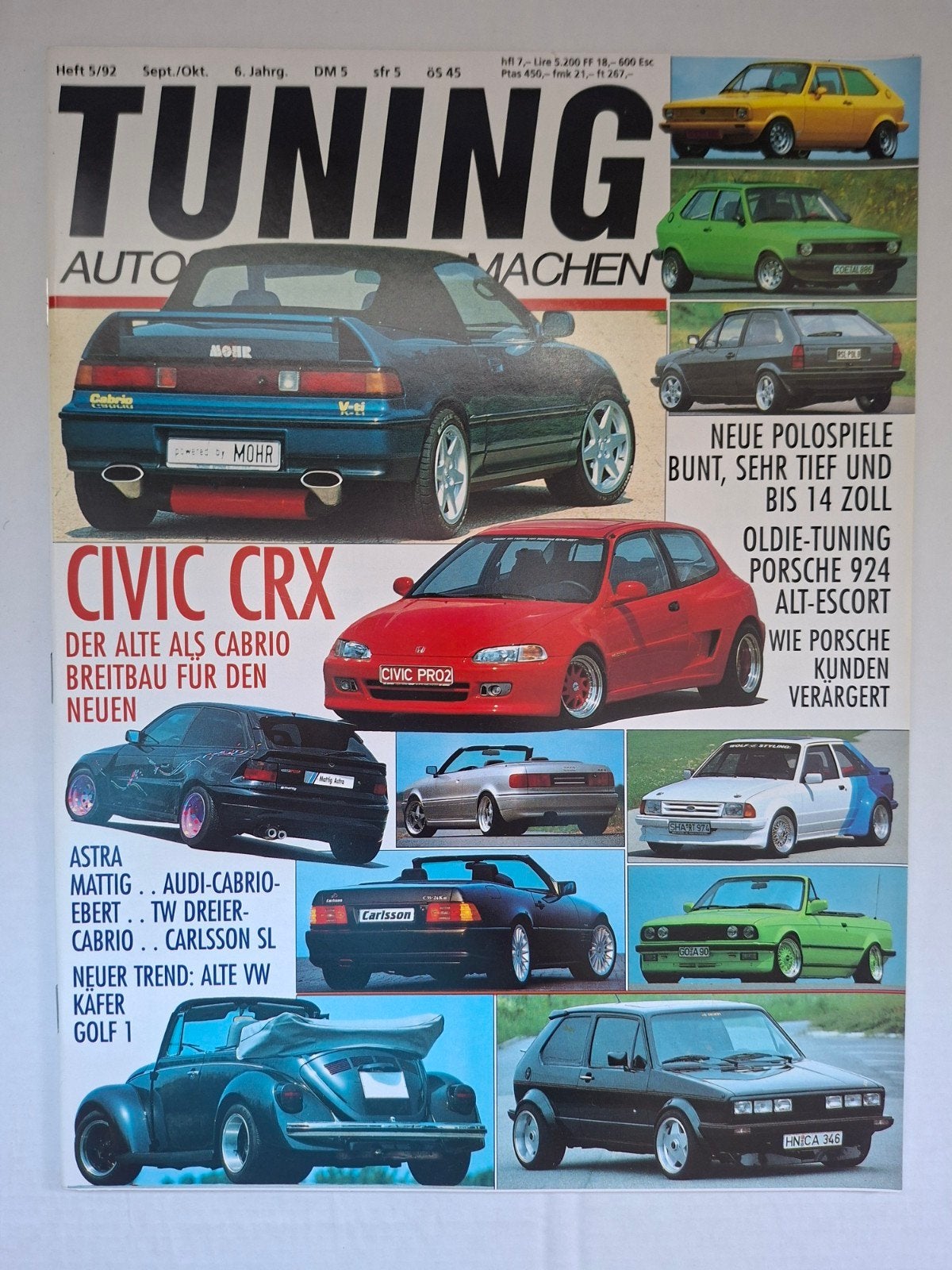 Tuning Auto Machen Magazine - Sept/Okt 1992, Ophalen of Verzenden