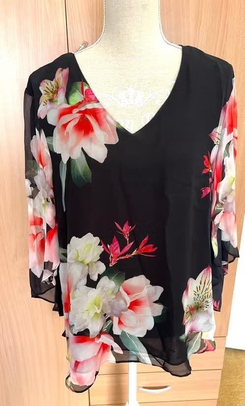 Frank Lyman blouse maat 42, Kleding | Dames, Ophalen of Verzenden, Zo goed als nieuw, Maat 42/44 (L), Zwart