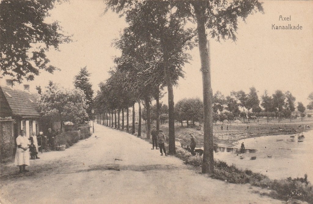 AXEL Kanaalkade, Verzamelen, Ansichtkaarten | Nederland, Verzenden, 1920 tot 1940, Ongelopen, Zeeland