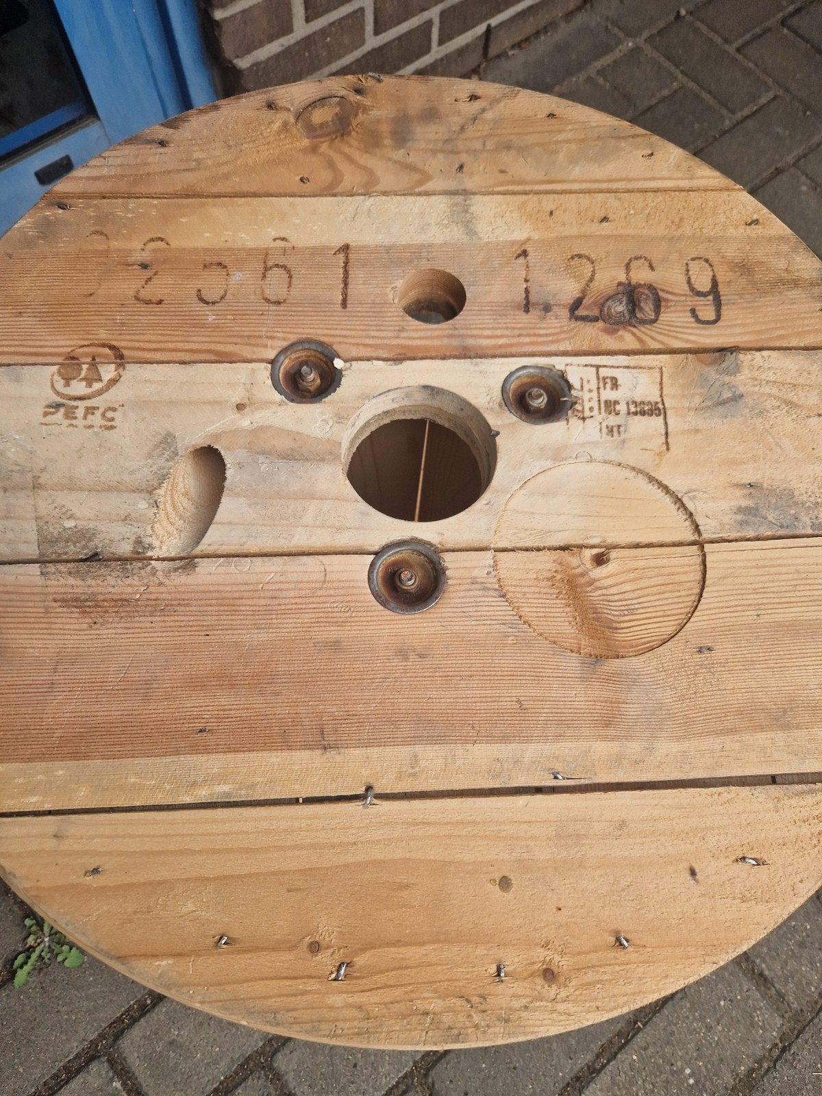 Haspel 56cm, Tuin en Terras, Ophalen, Rond, Hout