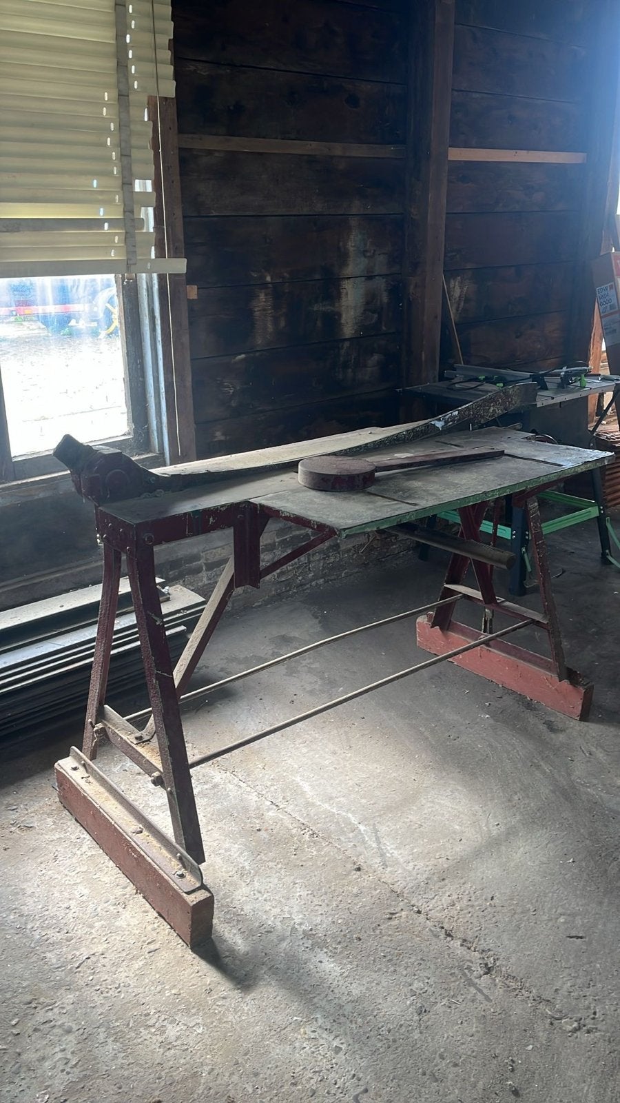 Slagschaar voor Zink, Ophalen, Gebruikt, 170 cm of meer, Bankschroef