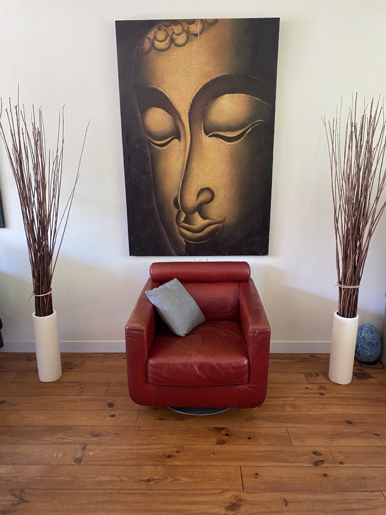 2x boeddha's links en rechts 150 x 100 cm, Ophalen, 150 cm, Zo goed als nieuw, Goud
