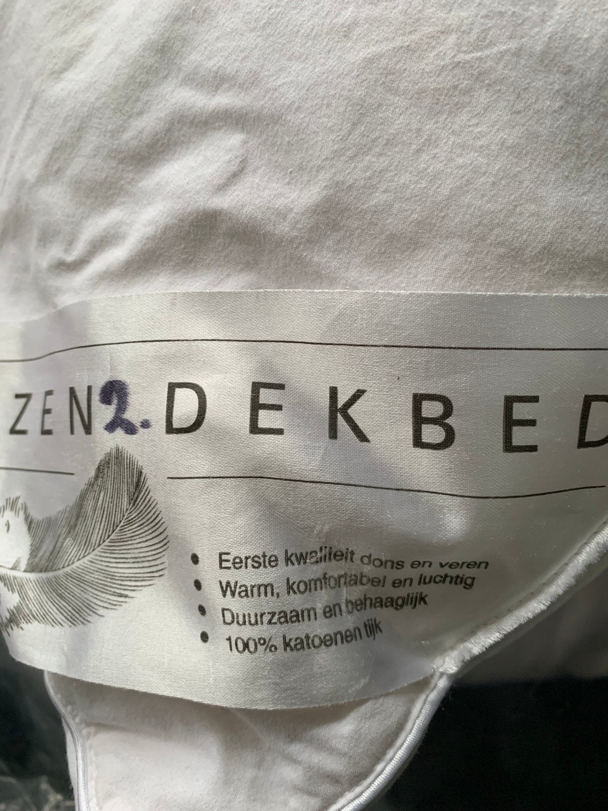 2 persoons donzen dekbed, Ophalen of Verzenden, Tweepersoons, Wit, Deken of Dekbed