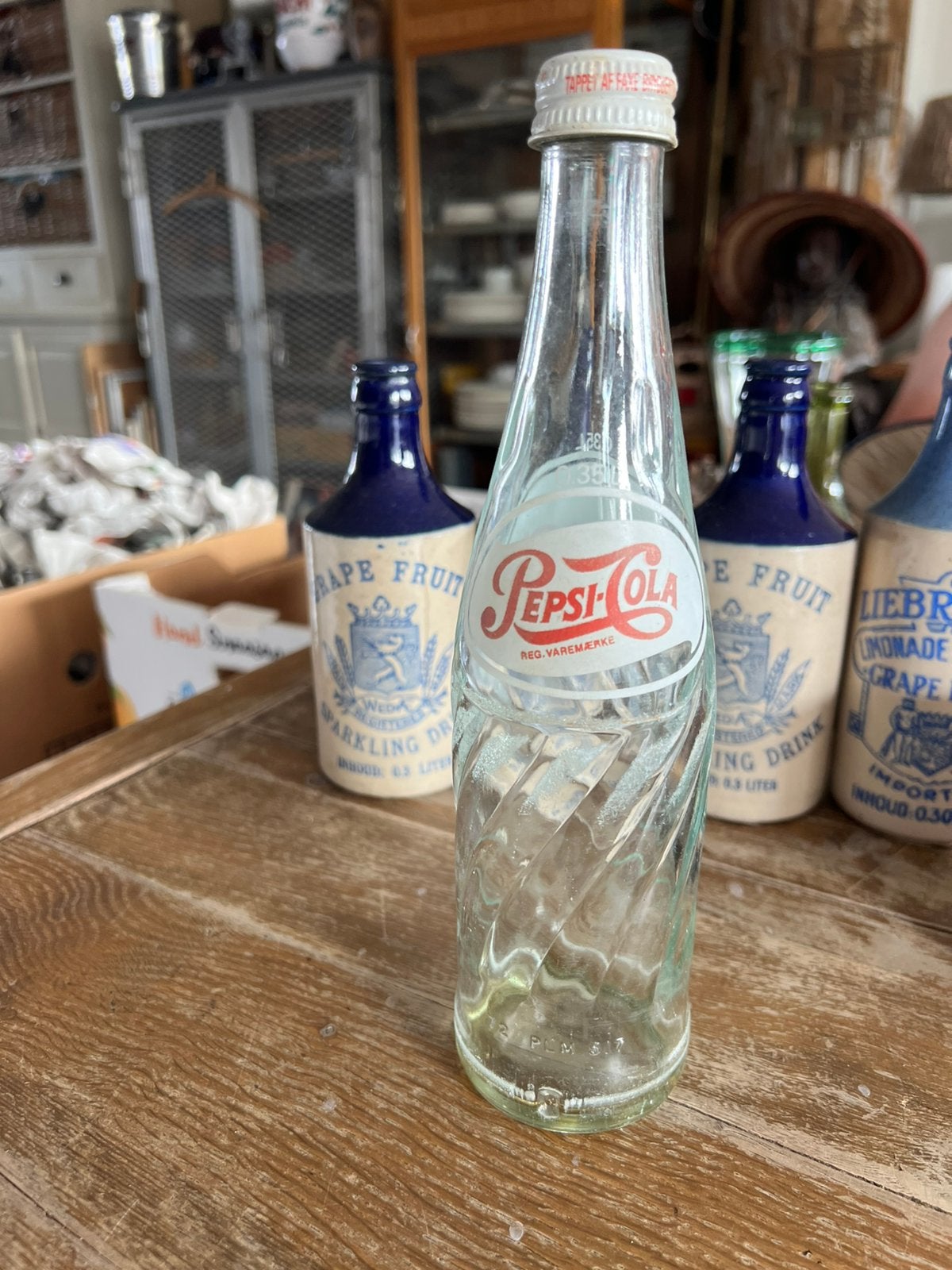 Vintage Pepsi flesje, Ophalen of Verzenden, Gebruikt, Gebruiksvoorwerp