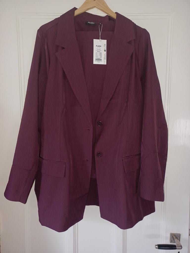 Nieuw pak  (bordeauxrood, merk Flash), Kostuum of Pak, Overige kleuren, Maat 46/48 (XL) of groter, Nieuw