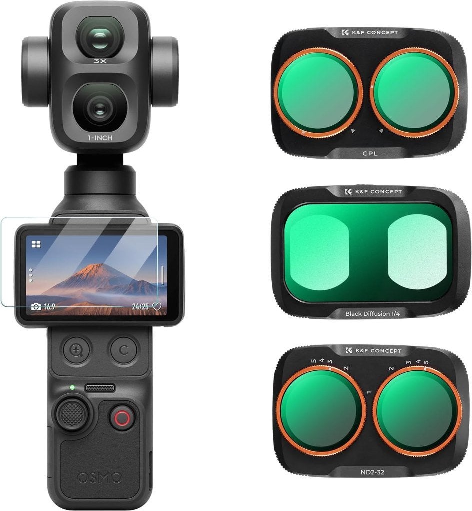&F CONCEPT 3-Pack Filter Kit with DJI Osmo Pocket 4P, Ophalen of Verzenden, Nieuw, Minder dan 50 mm, Overige typen