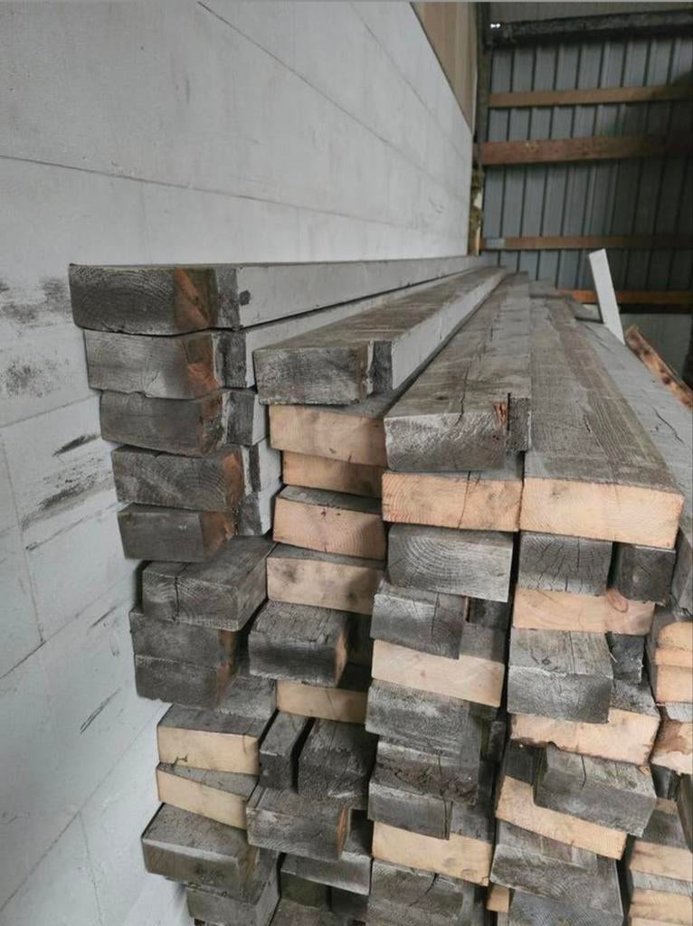 Houten balken - 200 stuks op voorraad in Amstelveen, Doe-het-zelf en Verbouw, Hout en Planken, Ophalen of Verzenden