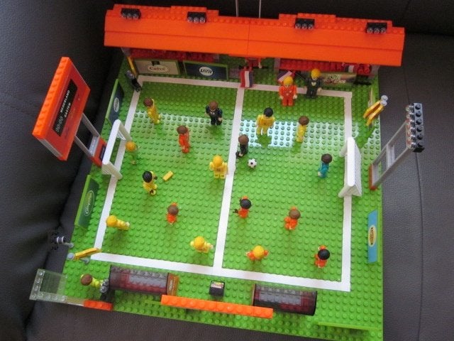 voetbalstadion grondplaat met spelers keepers, dug outs, l, Kinderen en Baby's, Ophalen of Verzenden, Nieuw, Overige merken