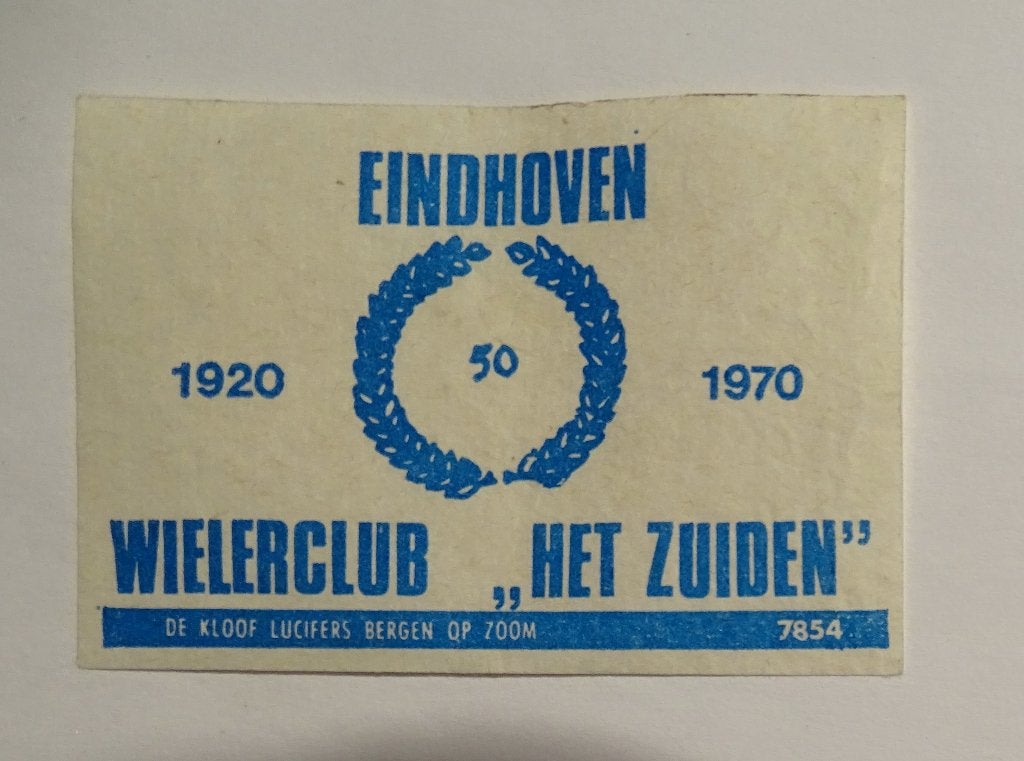 WIELERCLUB    HET ZUIDEN   1920 - 1970   EINDHOVEN, Verzamelen, Verzenden, Gebruikt, Luciferdoosjes of -merken