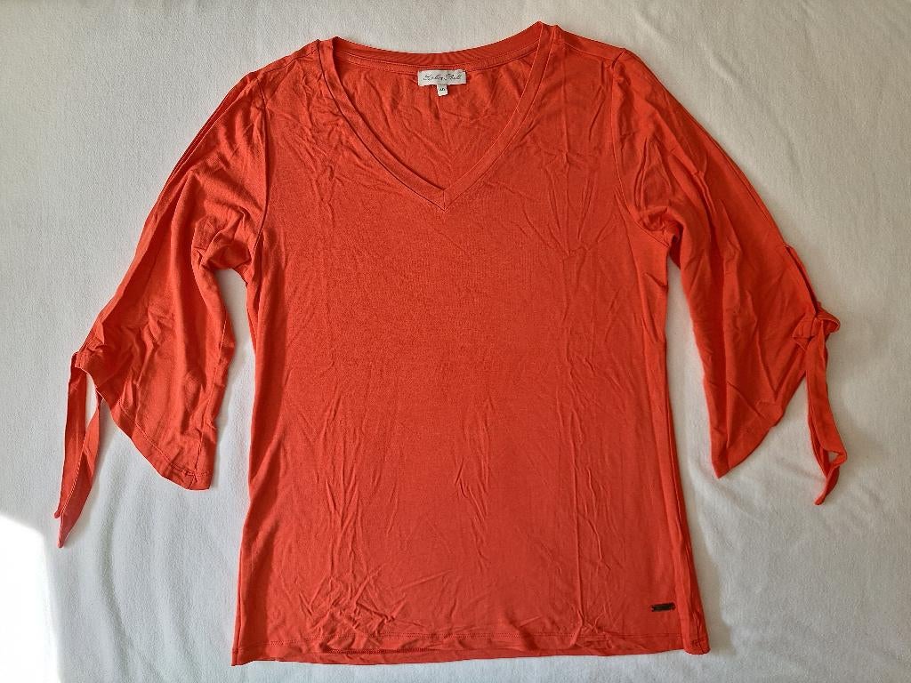 Koraalrood longsleeve sophia perla 40, Ophalen of Verzenden, Zo goed als nieuw, Maat 38/40 (M), Lange mouw
