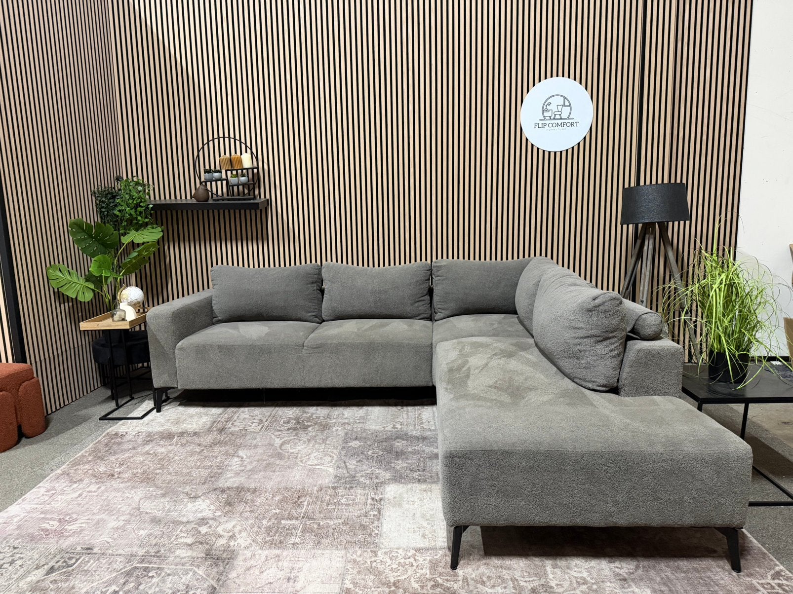 “GRATIS LEVERING” Teddystof hoekbank! 270x240, 250 tot 300 cm, Teddy, zgan, bruin, 125 tot 150 cm, Hoekbank