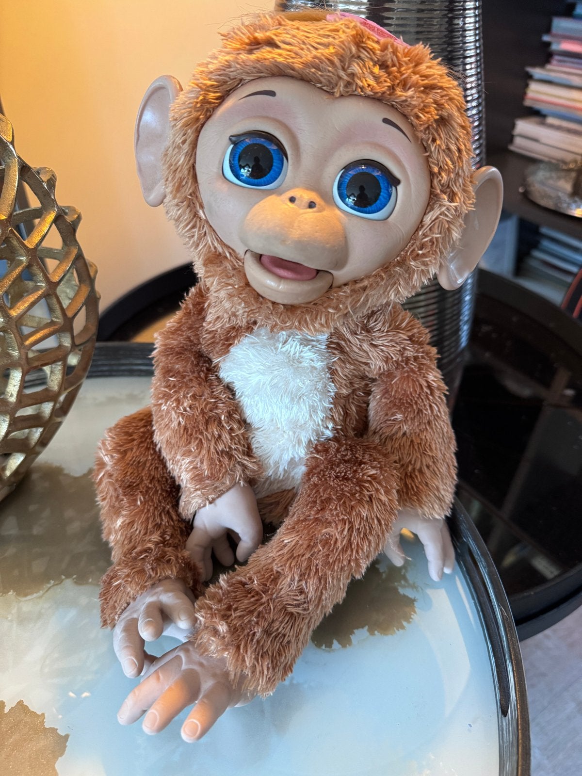 FurReal Friends Aapje: Beweegt, eet en lacht!, Kinderen en Baby's, Speelgoed | Knuffels en Pluche, Gebruikt, Overige merken, Ophalen of Verzenden