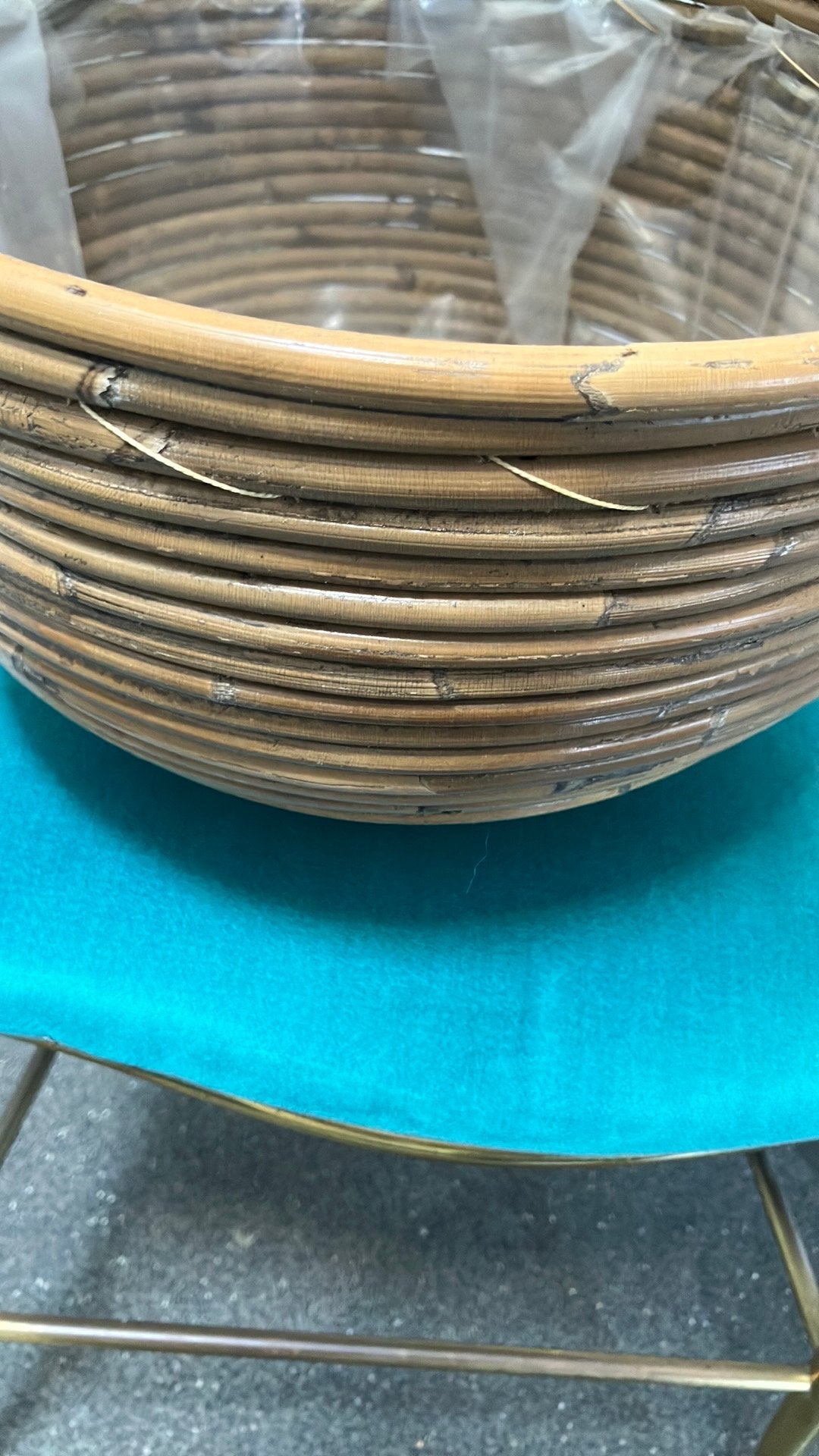 Bamboe bloempot, Tuin en Terras, Bloembakken en Plantenbakken, Ophalen of Verzenden, Zo goed als nieuw, Rond, Minder dan 30 cm