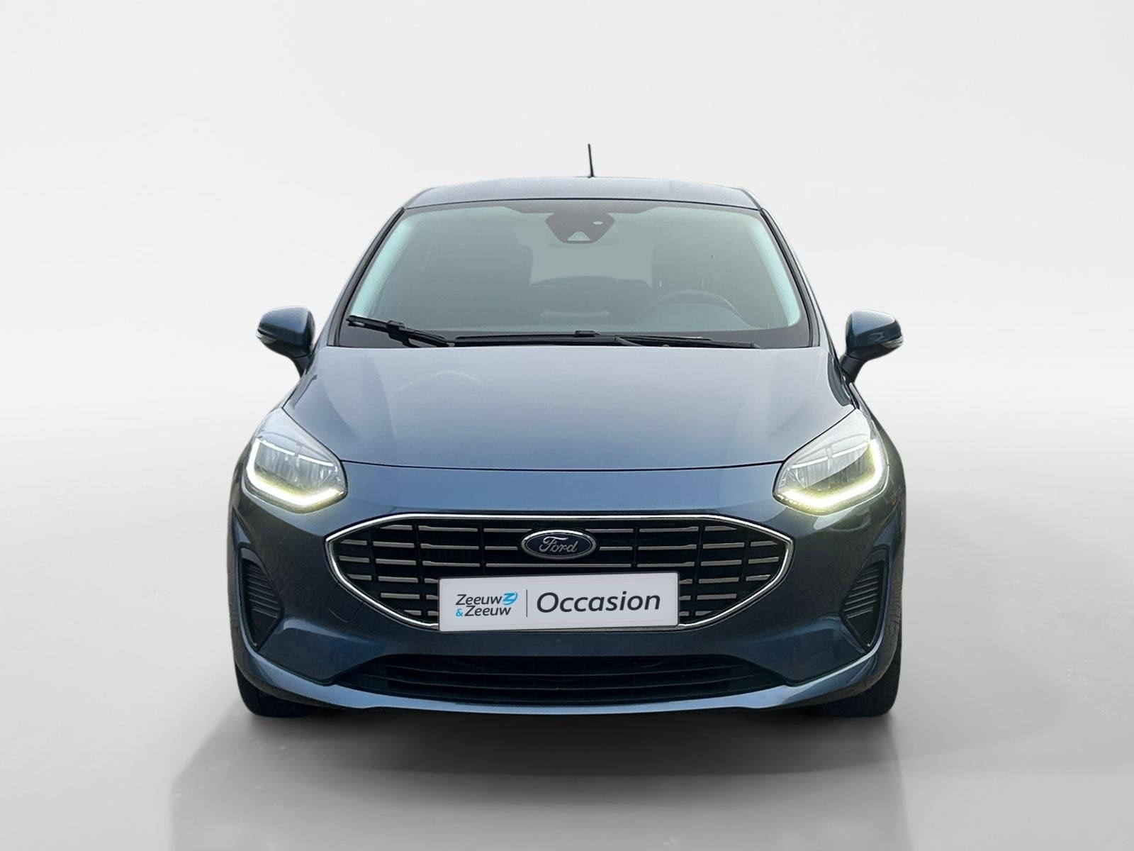 Ford Fiesta 1.0 EcoBoost Titanium 125pk | Stoel- stuur en vo, Auto's, Voorwielaandrijving, 12 maanden, Gebruikt, Blauw
