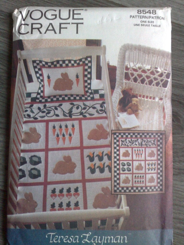 Vogue Craft 8548 Baby Quilt & Pillow Sham Naaipatroon Bunny, Verzenden, Nieuw, Kind, Overige merken