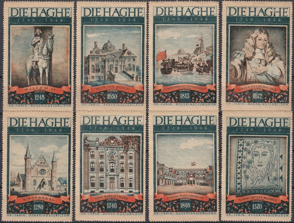 Nederland- 1948- Complete Serie Die Haghe- Wilhelmina- Den, Postzegels en Munten, Ophalen of Verzenden, Na 1940, Postfris