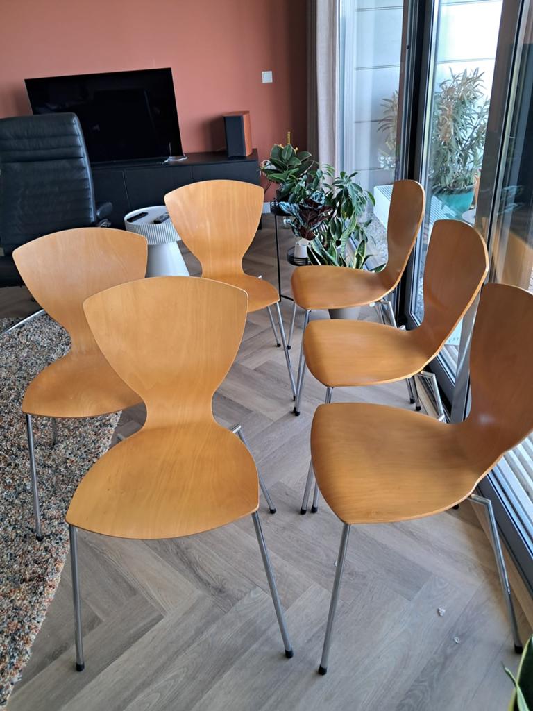 6 Hudevad Danerka Fly stoelen, Ophalen, Gebruikt, Overige kleuren, Scandinavisch