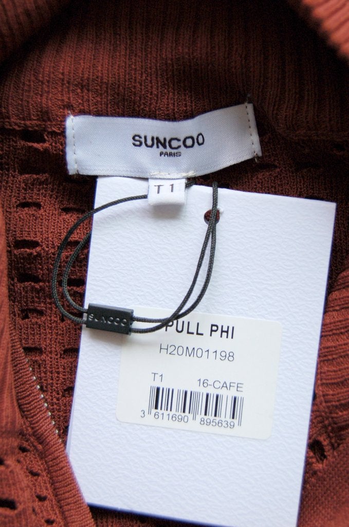 Nieuw Suncoo Paris 'gehaakt' truitje, trui, PHI, Mt. S, Bruin, Nieuw, Ophalen of Verzenden, Suncoo