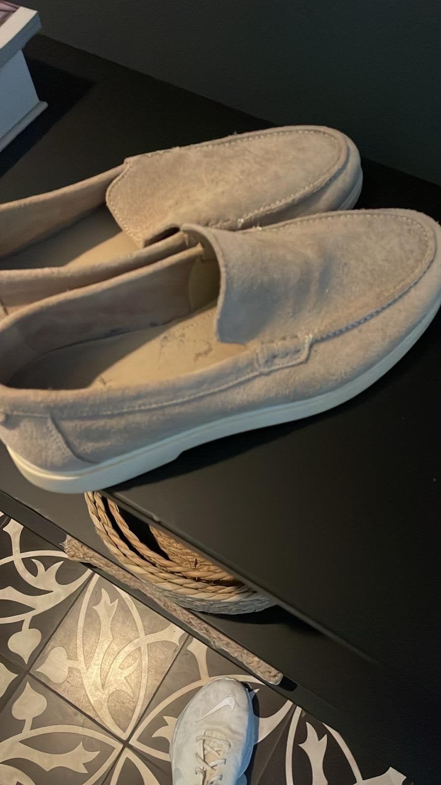 Loafers zara maat 41 crème, Verzenden, Zo goed als nieuw, Zwart, Loafers