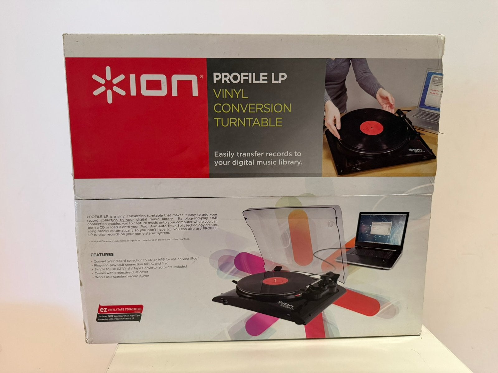 ION Profile LP USB Platenspeler / Vinyl Converter – Nieuw!, Nieuw, USB-aansluiting, Platenspeler, Ophalen