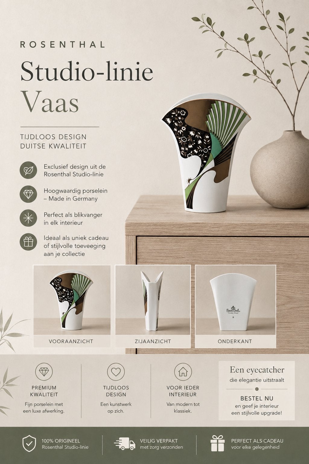 Rosenthal Studio-Linie Vaas, Ophalen of Verzenden