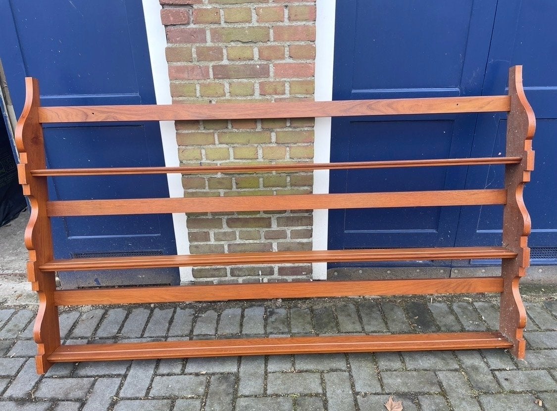 Houten Bordenrek - Rustiek en Praktisch, Ophalen of Verzenden, Gebruikt
