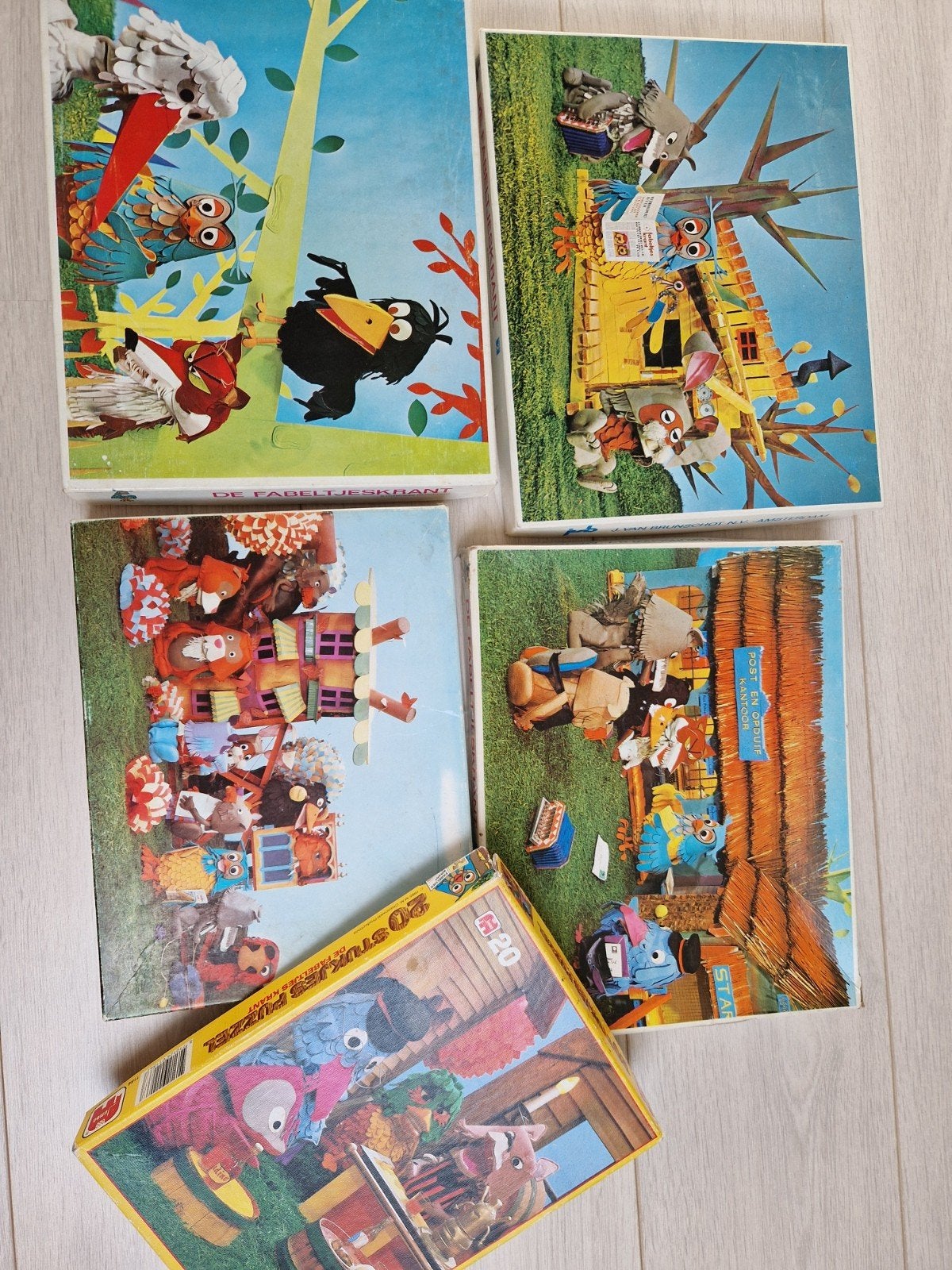 1968 5 x de fabeltjeskrant puzzle puzzel puzzels puzzles, Verzamelen, Ophalen of Verzenden