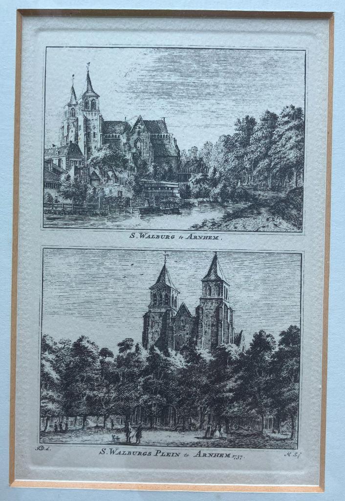 Originele kopergravures van Arnhem (18e eeuws), Antiek en Kunst, Verzenden