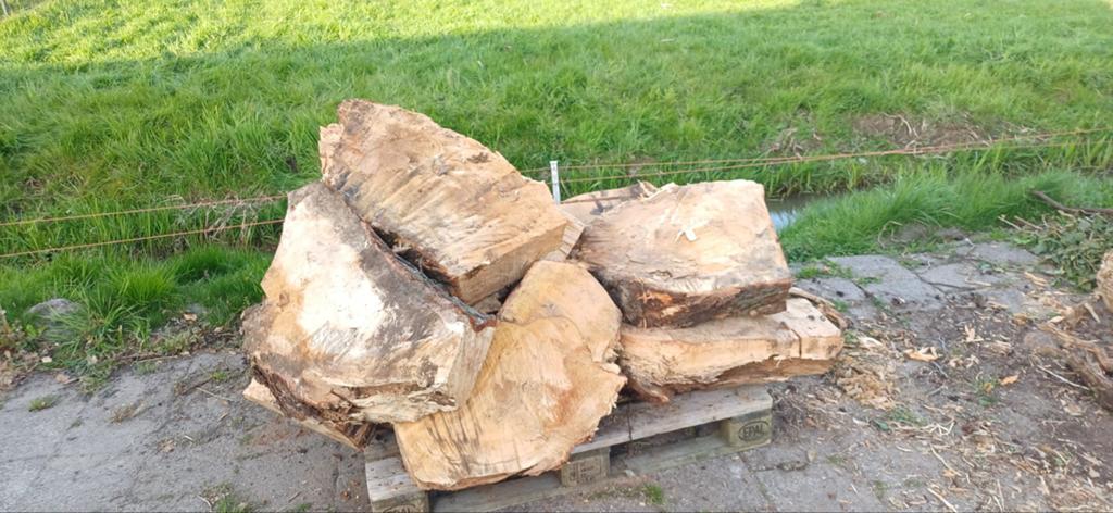 Grote blokken haardhout, Minder dan 3 m³, Ophalen of Verzenden, Overige houtsoorten, Blokken