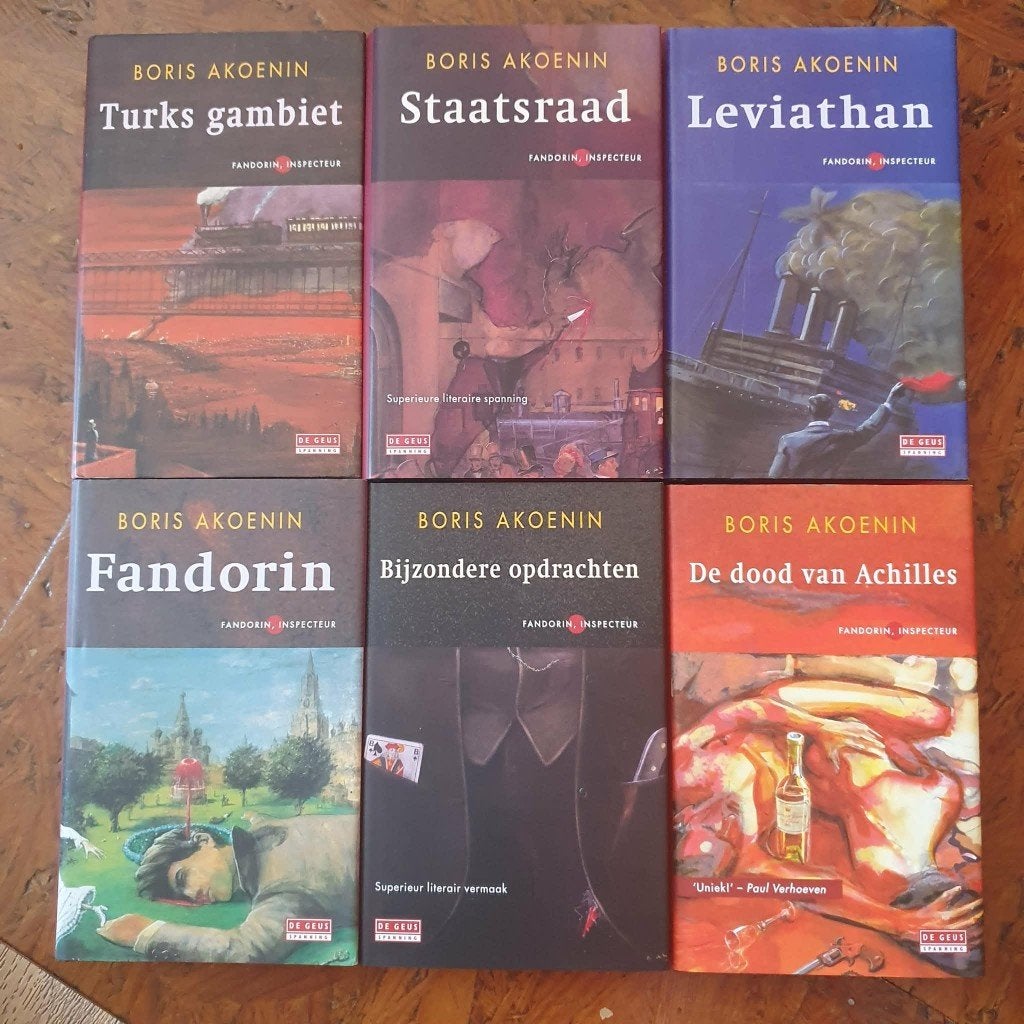6 x Boris Akoenin, fandorin, inspecteur, Boeken, Ophalen of Verzenden, Zo goed als nieuw, Akoenin, boris