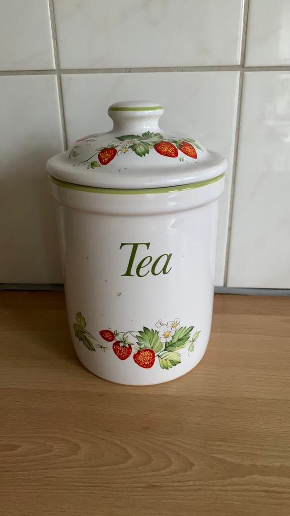 Mooie engelse theepot voor te bewaren met deksel goede staat, Huis en Inrichting, Ophalen of Verzenden, Zo goed als nieuw, Overige materialen