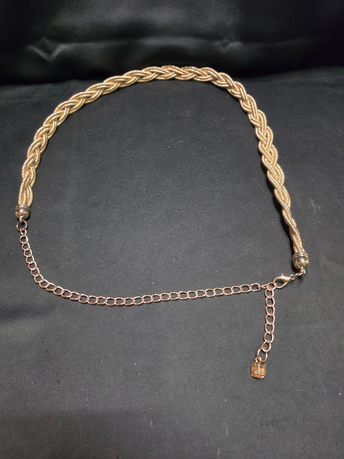 Sunset Fashion Gevlochten Riem Metallic Rosegold 80 cm+35 cm, Kleding | Dames, 3 tot 5 cm, Sunset Fashion belt, Nieuw
