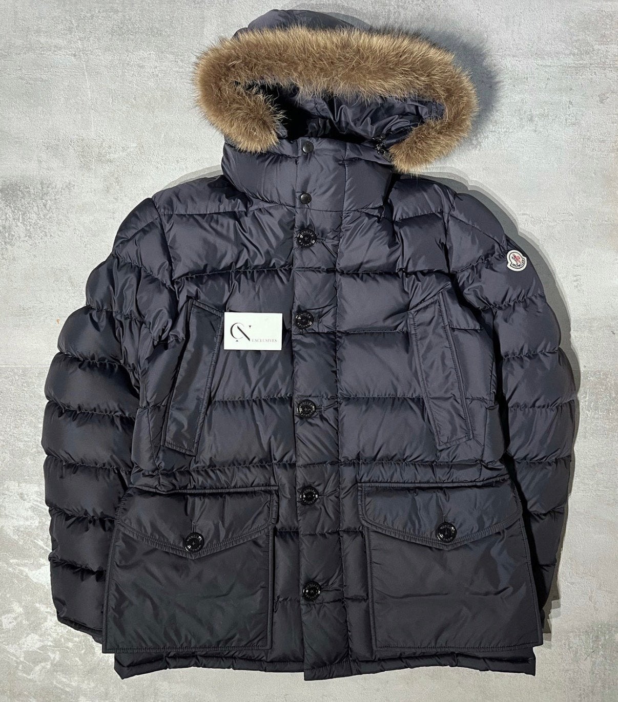 Moncler Cluny Parka, Kleding | Heren, Jassen | Winter, Zo goed als nieuw, Zwart, Ophalen of Verzenden