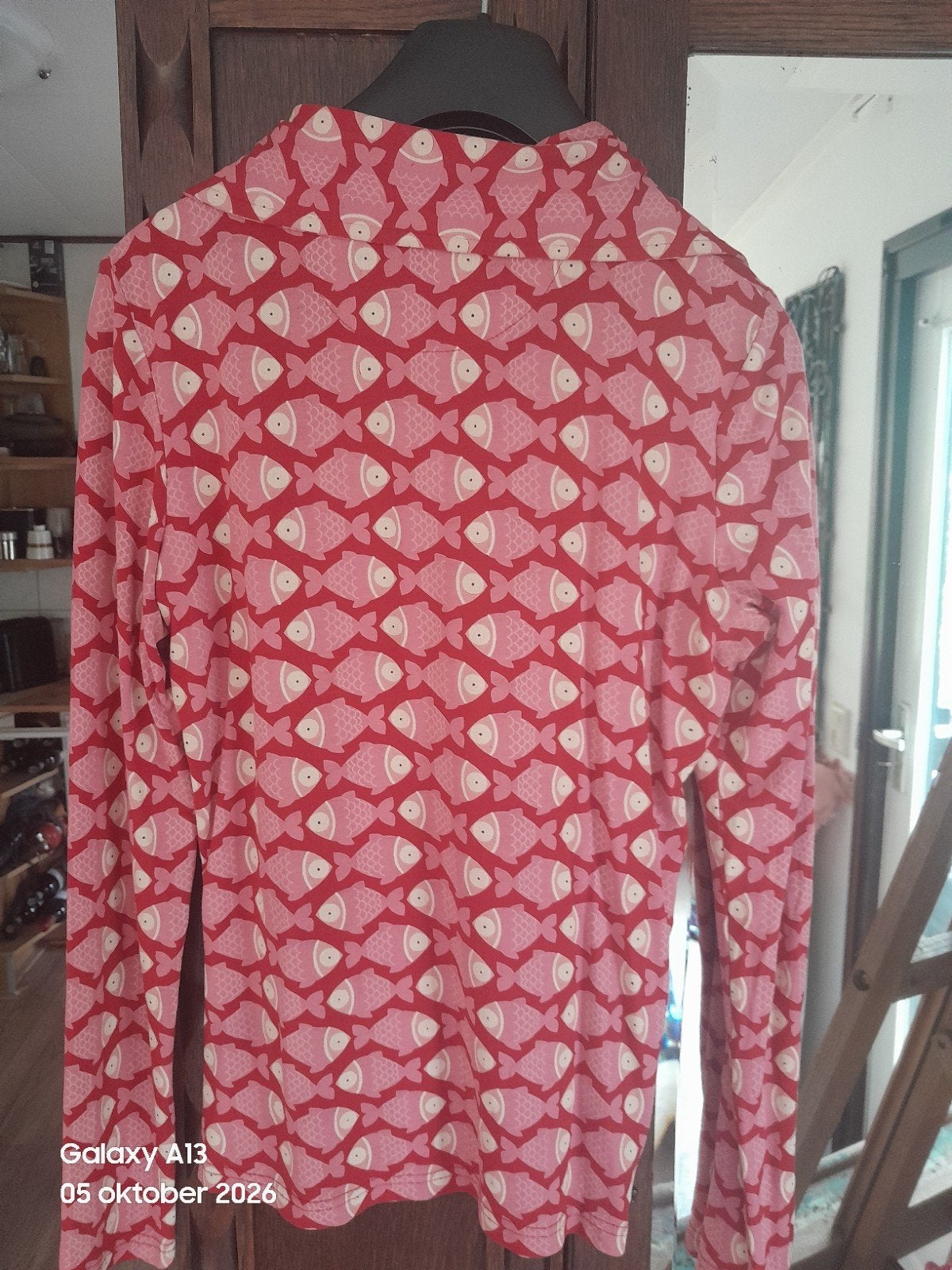 Tante Betsy Blouse met vissenprint - Maat S, Kleding | Dames, Tante Betsy, Ophalen of Verzenden, Zo goed als nieuw, Maat 36 (S)