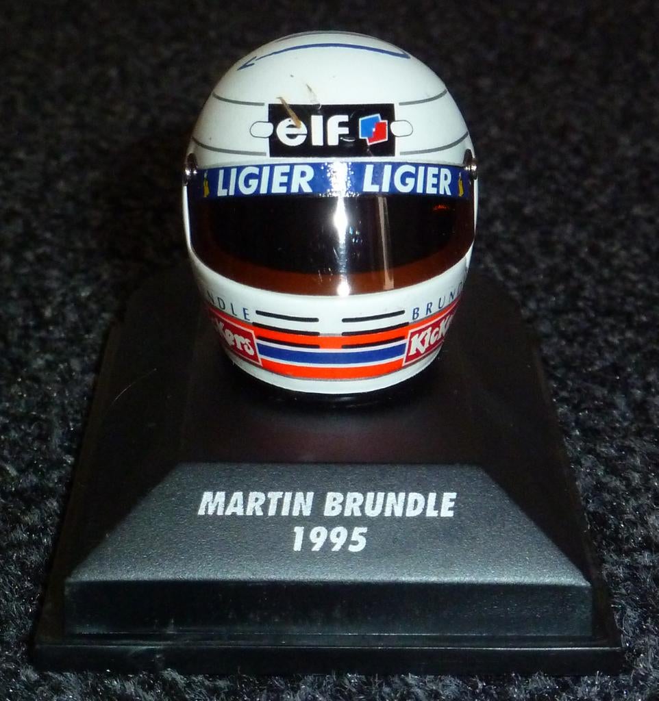1995 - Helm - Martin Brundle, Hobby en Vrije tijd, Ophalen of Verzenden, Gebruikt, 1:5 t/m 1:8, Overige typen