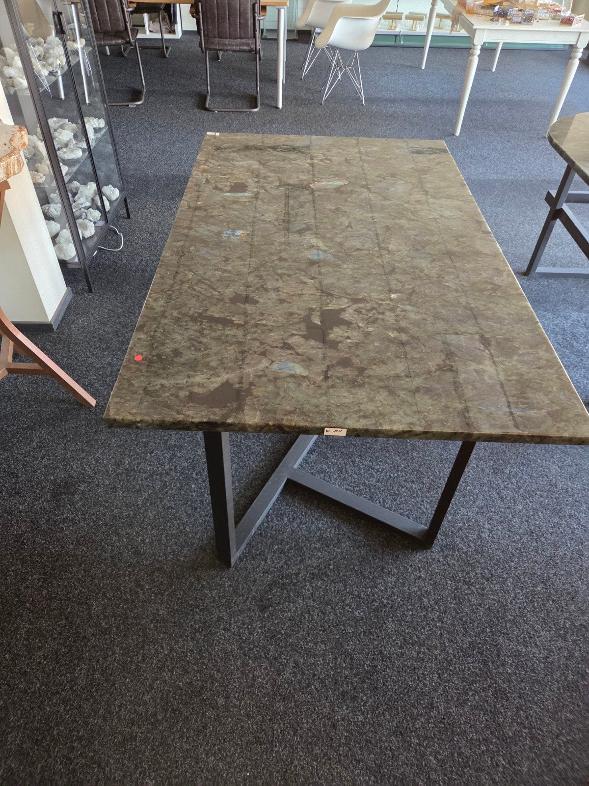 Uniek! Labradoriet tafel, eetkamertafel edelsteen, Ophalen, Nieuw