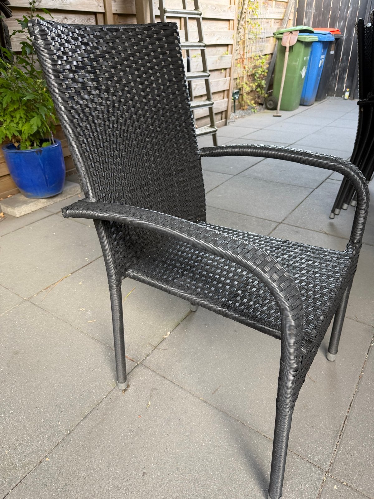 2 JYSK tuinstoelen van wicker, Tuin en Terras, Ophalen, Zo goed als nieuw, Wicker