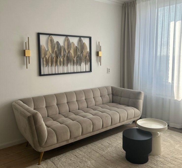 3-zits Bank Huxley Velvet khaki  Richmond Interiors, Ophalen, Zo goed als nieuw, 75 tot 100 cm, 200 tot 250 cm