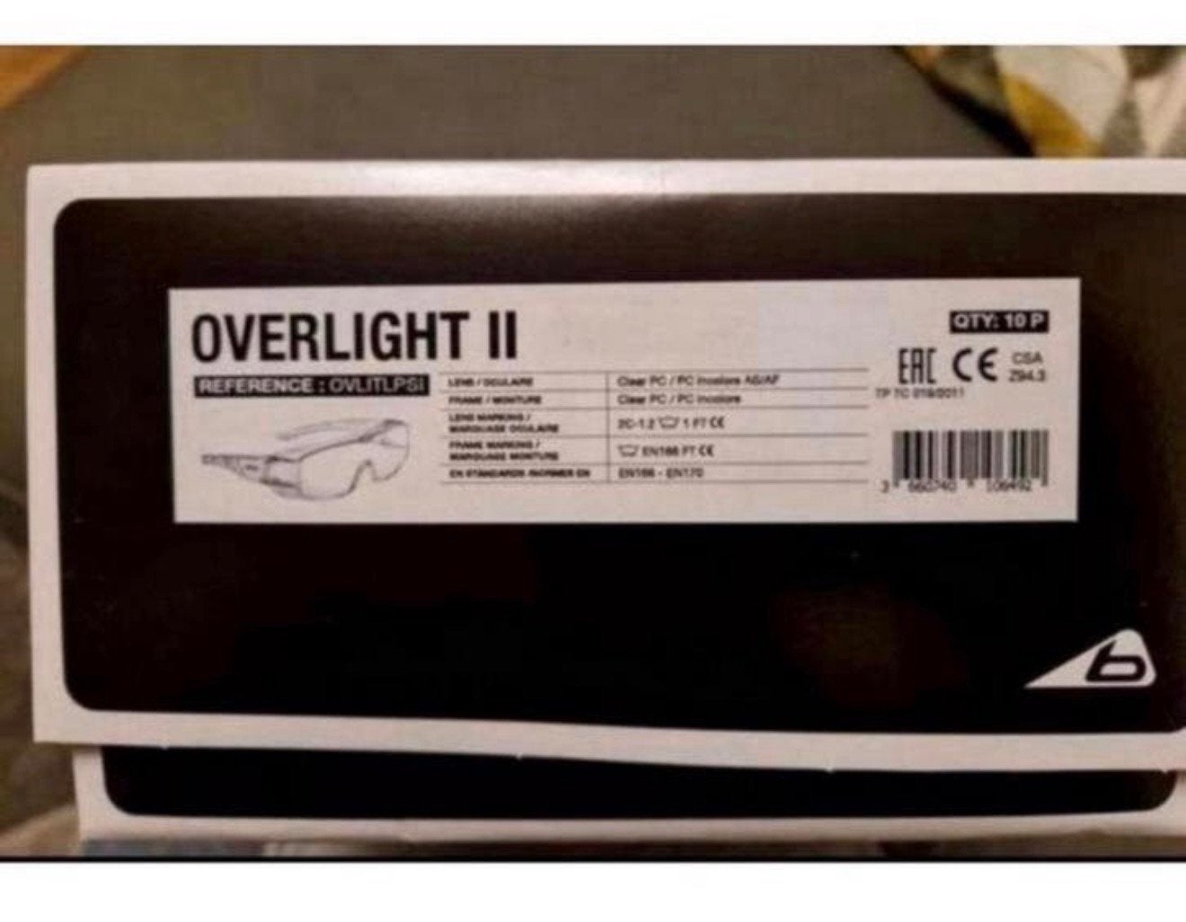 Bolle Overlight II - doos met 7 veiligheidsbril veiligheid, Nieuw, Ophalen of Verzenden, H, H