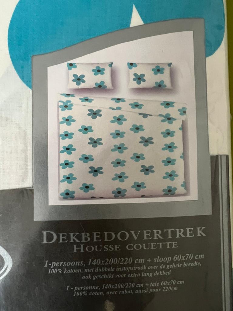 1 persoon dekbed overtrek nieuw!!!, Ophalen of Verzenden, Zo goed als nieuw, Eenpersoons, Dekbedovertrek
