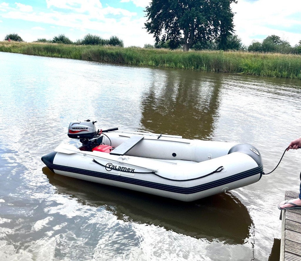 Vaarklare Set: Talamex Rubberboot, Mariner 4PK+strandtrailer, Watersport en Boten, Ophalen, Airdeck, 4 pk, Peddels