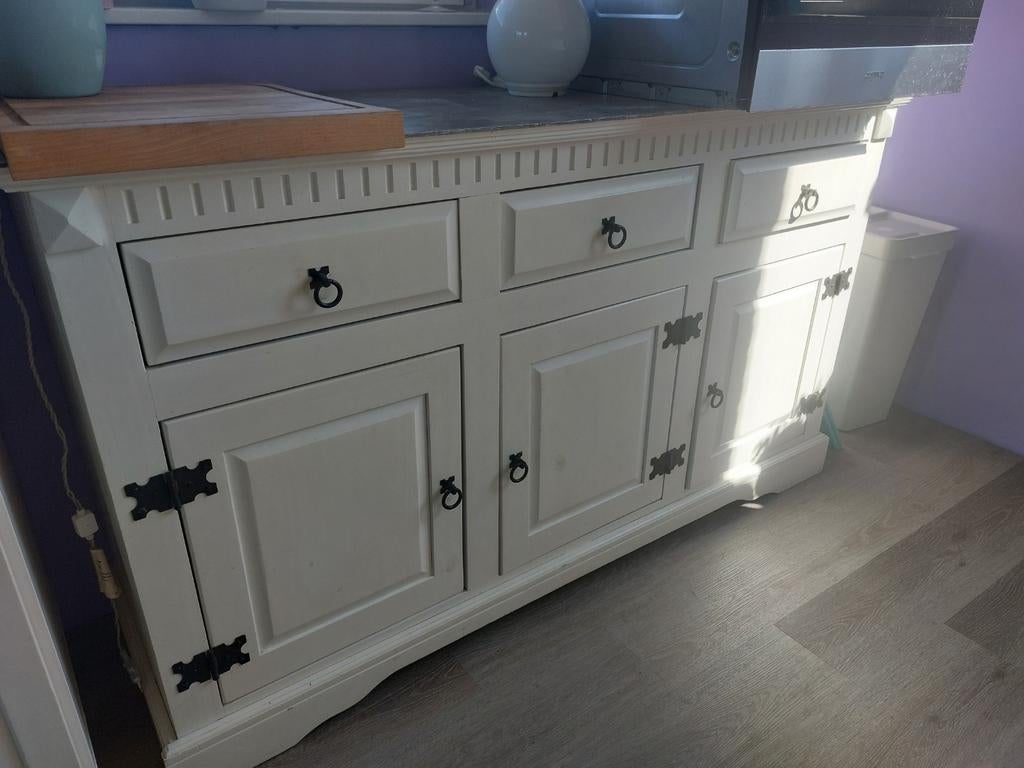 Stevig dressoir met veel opbergruimte, Ophalen, Gebruikt, 100 tot 150 cm, Landelijk