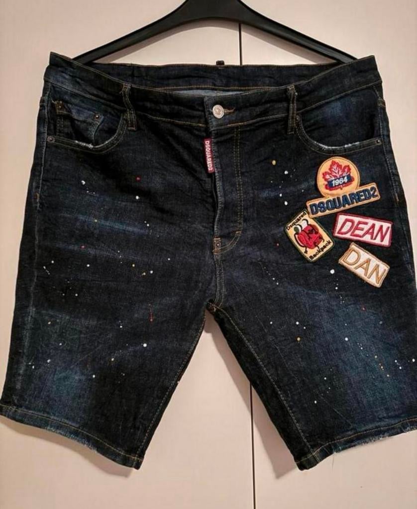 DSQUARED2 korte spijkerbroek jeans, Ophalen, Zo goed als nieuw, Maat 52/54 (L), Blauw